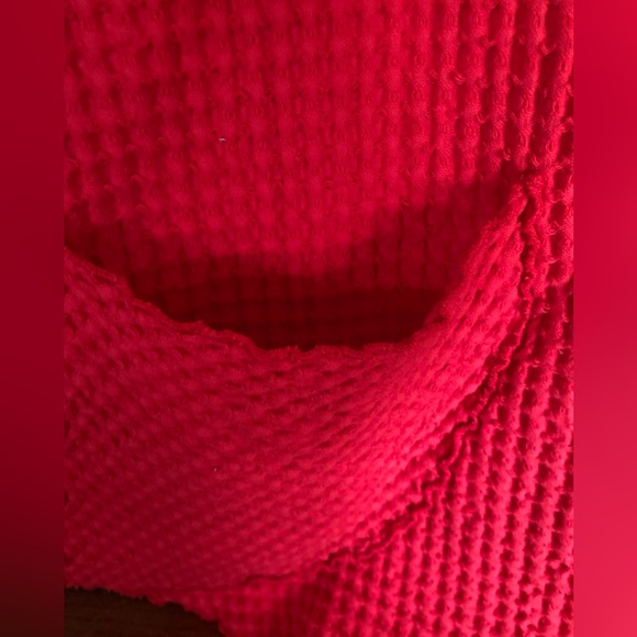 NWT FOCUS Waffle Swing Cardigan Jacket 100% preshrunk Cotton RED MEDIUM - Picture 10 of 10